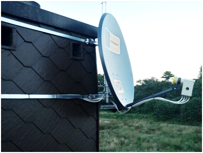 Zamontowana antena cyfrowego polsatu